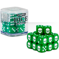 Dice Cube Green - 20 stk 20 terninger til Warhammer 40K/Sigmar